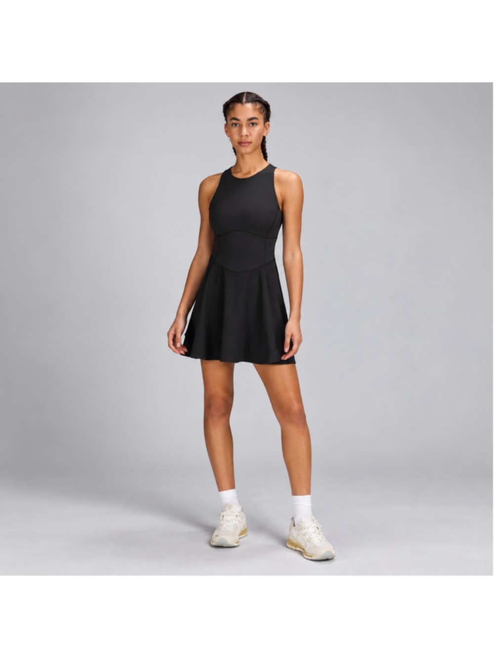 Lululemon Court Crush Tennis Dress Black Size 4 Built In Shorts